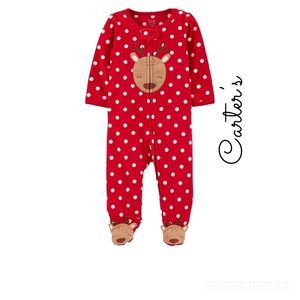 Carter’s polka dot baby pajamas red size 9M